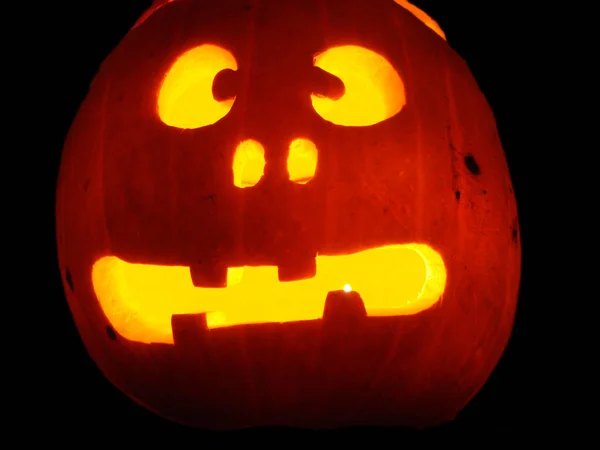Halloween Calabaza Jack Linterna Sobre Fondo Negro — Foto de Stock