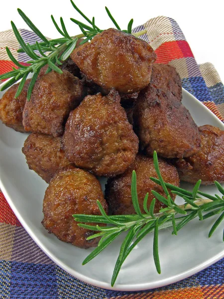 Alas Pollo Fritas Con Romero —  Fotos de Stock