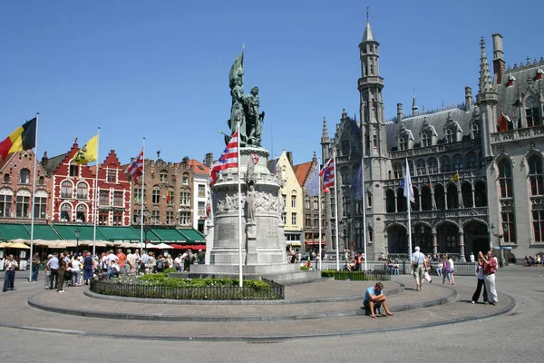 Grote Markt Bruges — Φωτογραφία Αρχείου