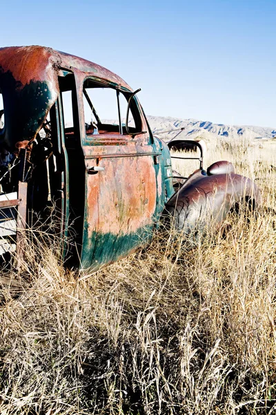 Opuštěné Auto Venkov Wyoming — Stock fotografie