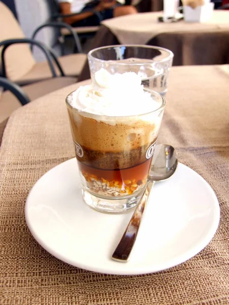 Kaffee Latte Glas — Stockfoto