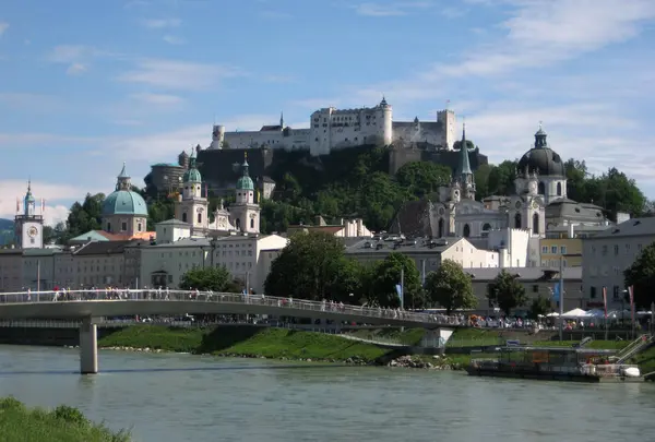 Vue Sur Ville Salzbourg — Photo