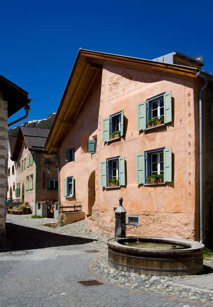 Maison Village Guarda Engadin Switzerland — Photo