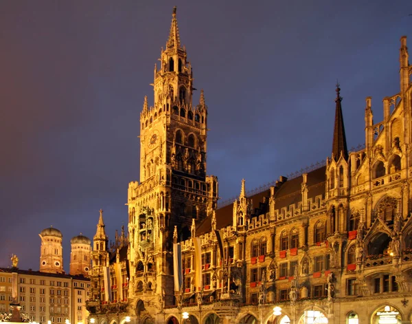 Marienplatz Noite — Fotografia de Stock