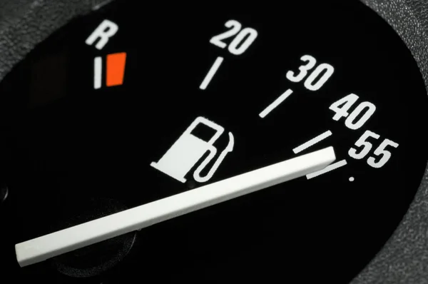 Bil Hastighetsmätare Svart Bakgrund — Stockfoto