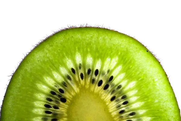 Grüne Scheibe Einer Kiwi — Stockfoto