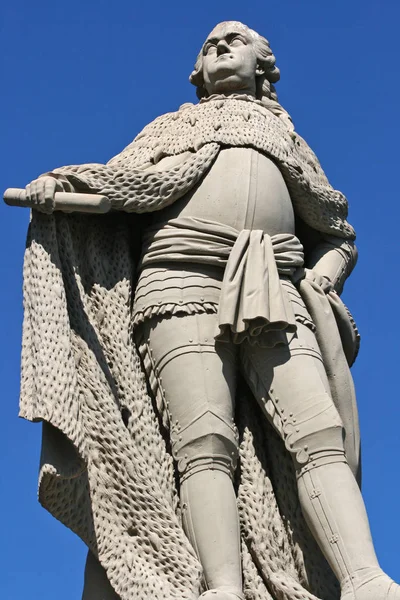 Estátua Rei Segunda Guerra Mundial Barcelona — Fotografia de Stock