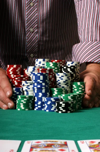 Giocatore Poker Che All — Foto Stock