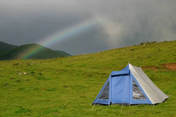 Vue Sur Paysage Magnifique Avec Des Montagnes — Photo