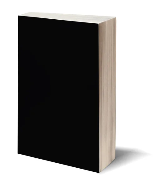 Blanco Zwart Boek Met Knippad — Stockfoto