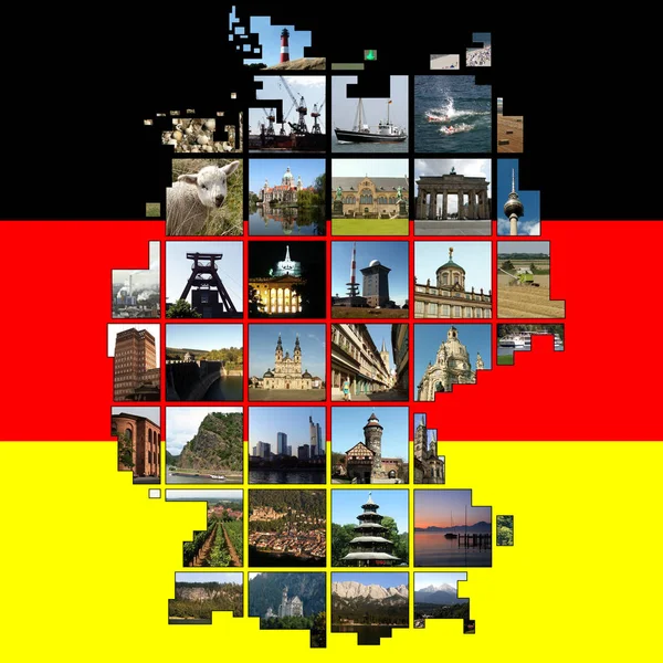 Composition Germany Squares — Stock Photo, Image