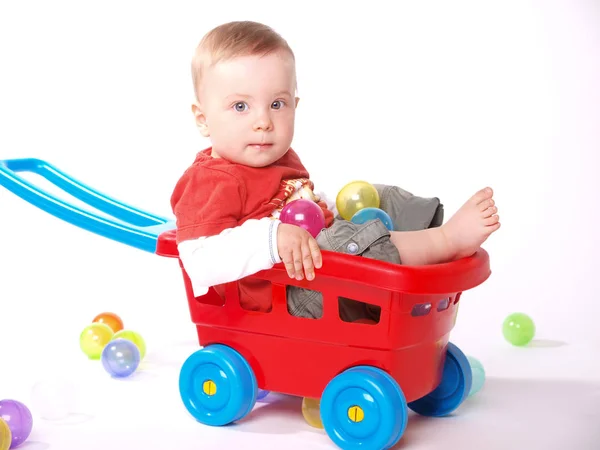 Vista Panorámica Del Niño Pequeño Lindo —  Fotos de Stock