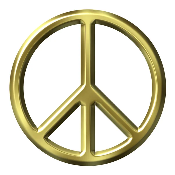 Símbolo Paz Oro —  Fotos de Stock