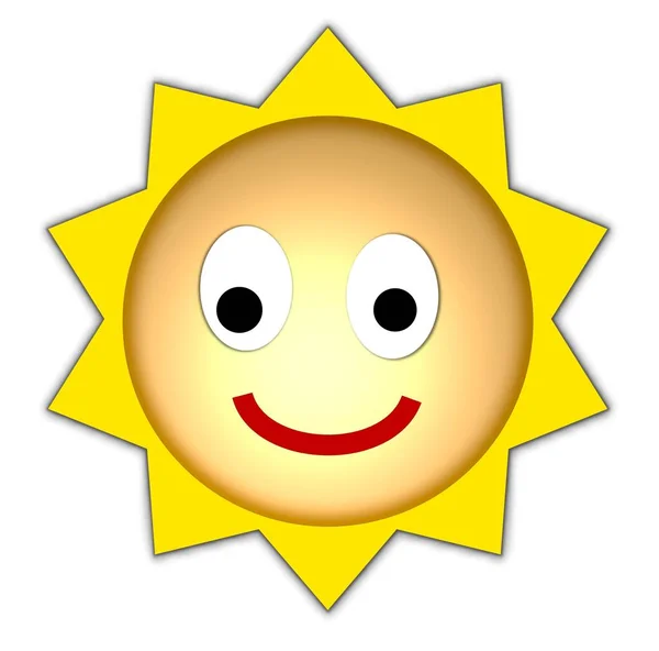 Ilustração Vetorial Ícone Sol Verão — Fotografia de Stock
