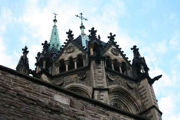 Schilderachtig Uitzicht Majestueuze Middeleeuwse Kasteelarchitectuur — Stockfoto