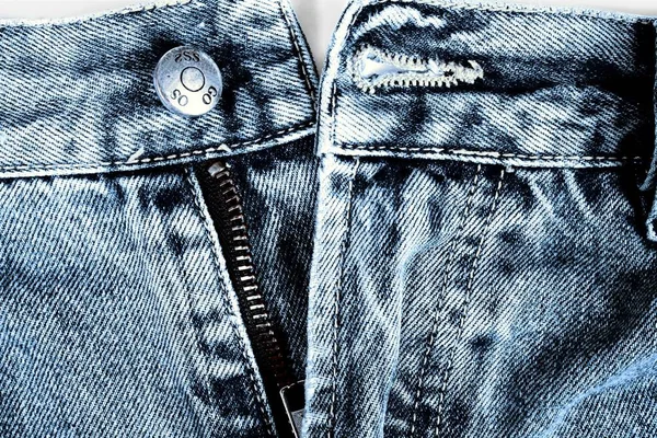 Linha Zíper Jeans — Fotografia de Stock