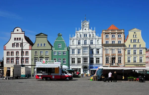 Mercado Ciudad Rostock — Foto de Stock