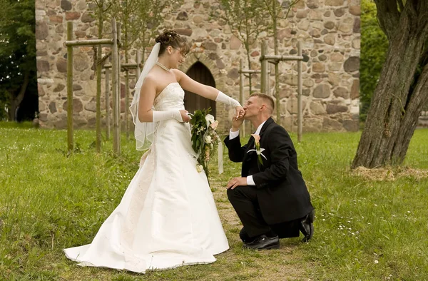 Fazer Uma Proposta Casamento — Fotografia de Stock