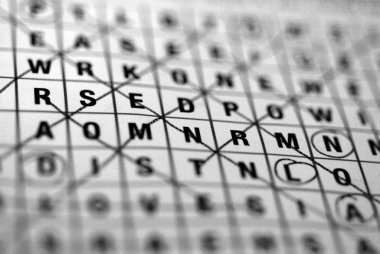 crossword, conceptual brainstorming game  clipart