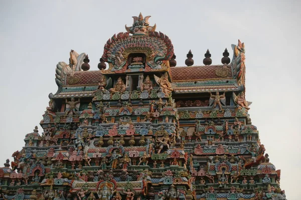 Vista Panorâmica Belos Detalhes Arquitetura Templo — Fotografia de Stock