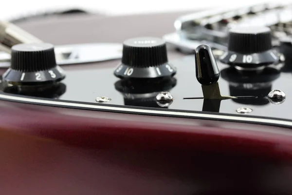 Detalle Una Guitarra Eléctrica — Foto de Stock