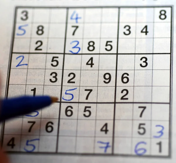 Sudoku Jogo Conceitual Brainstorming — Fotografia de Stock