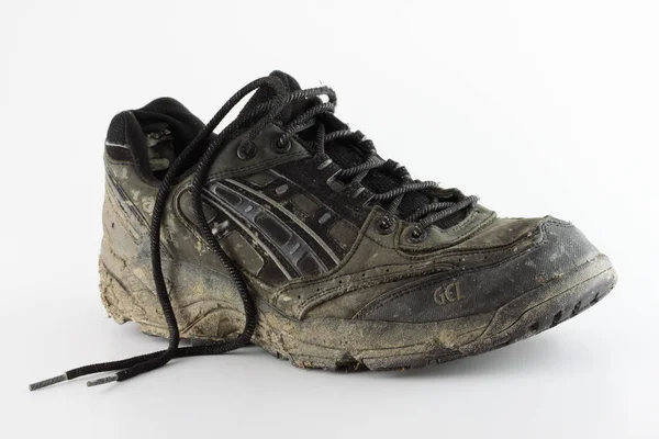Sapato Velho Correndo Sujo — Fotografia de Stock