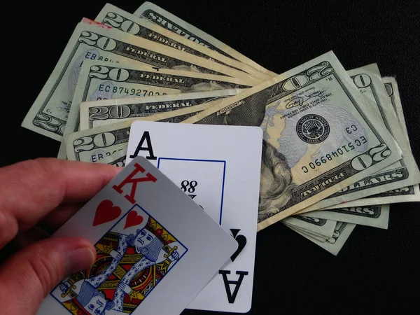 トランプを閉じる ポーカーの背景 — ストック写真
