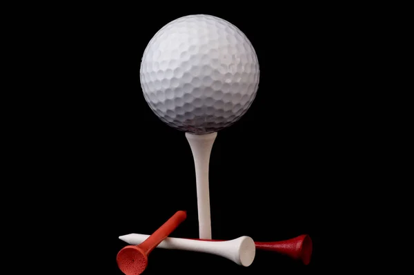 Balón Golf Con Tees — Foto de Stock