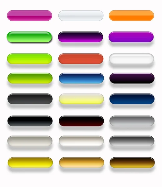 Botão Colorido Web Modelo Ícone — Fotografia de Stock