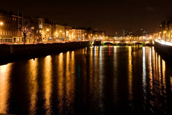 Dublin Night Ireland — Foto de Stock