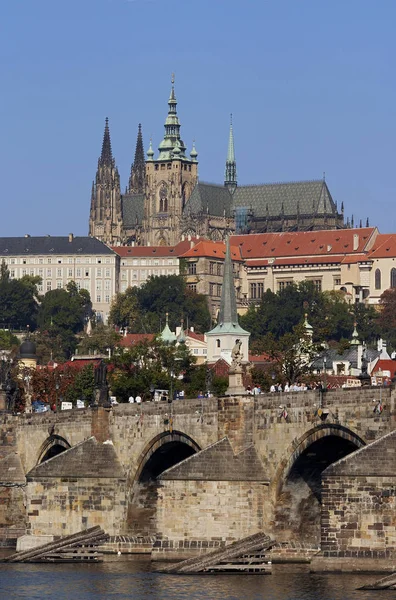 Castelo Praga Ponte Charles — Fotografia de Stock