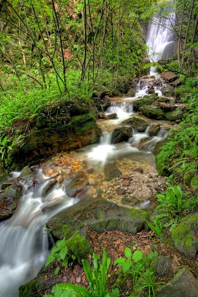 Vista Panorâmica Paisagem Majestosa Com Cachoeira — Fotografia de Stock