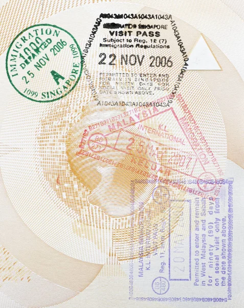 Selos Personalizados Passaporte — Fotografia de Stock