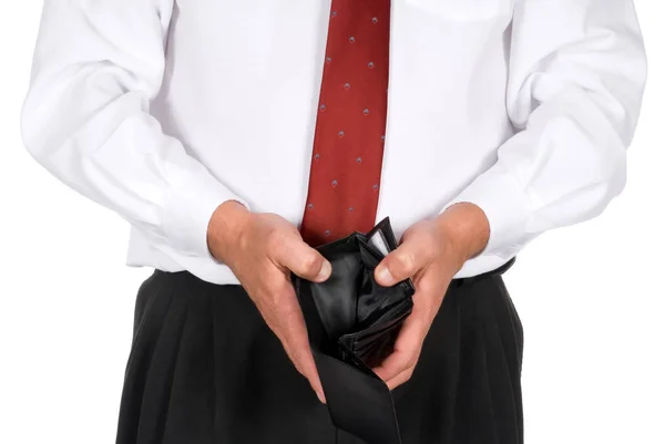 Hombre Negocios Con Una Cartera Vacía — Foto de Stock