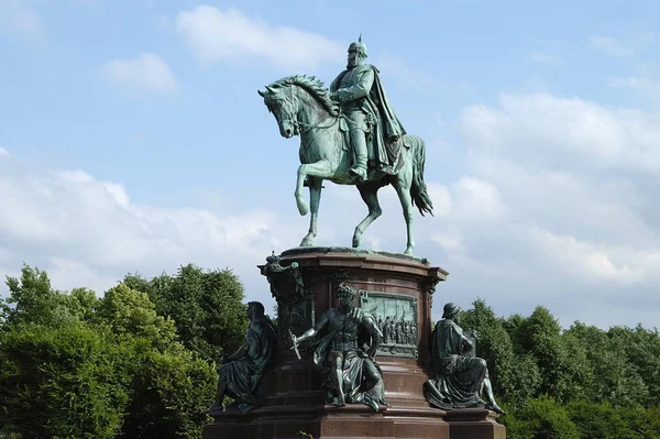 Friedrich Franz Estátua Equestre — Fotografia de Stock
