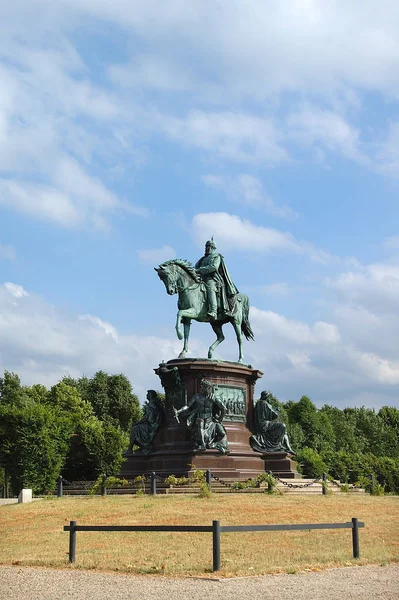 Friedrich Franz Statua Equestre — Foto Stock