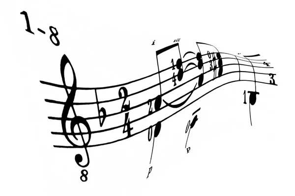 Musical Notes White Background — Stock Photo, Image