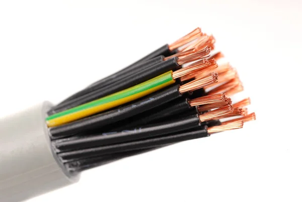 Kabel Plug Isolerad Vit Bakgrund — Stockfoto