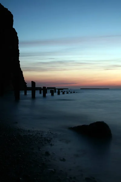 Helgoland Plage Nord Après Coucher Soleil — Photo