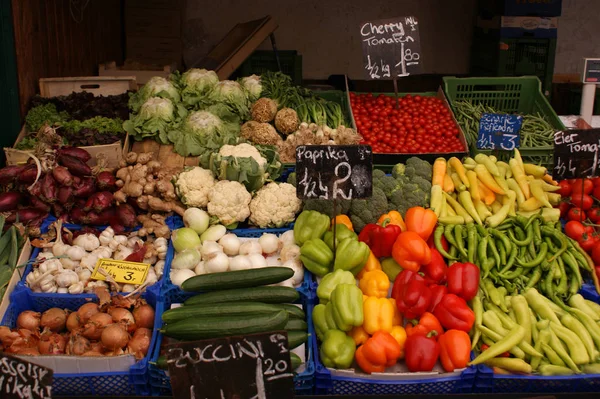 Grönsaksstånd Marknaden — Stockfoto