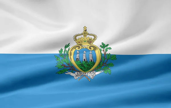 Σημαία Σαν Μαρίνο Εθνική Σημαία — Φωτογραφία Αρχείου