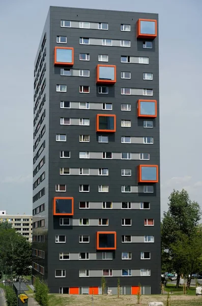 Vista Panoramica Urbana Grattacieli Moderni Facciata — Foto Stock