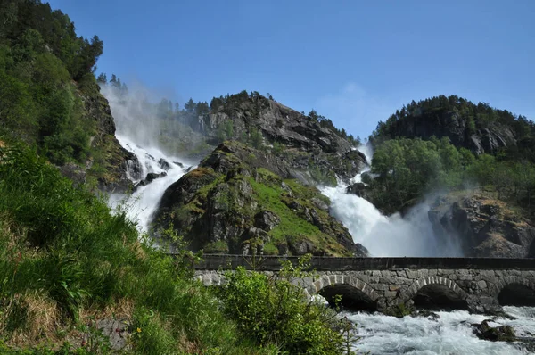 Latefossen Noorwegen — Stockfoto