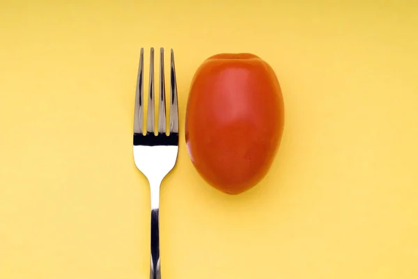 Fork Tomate Amarillo —  Fotos de Stock