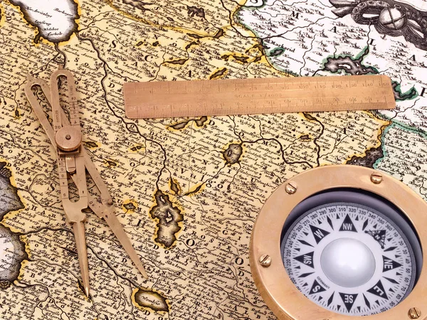 Expedition Travel Compass Geography — Stock Photo, Image