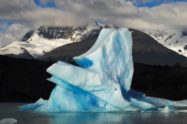 Gletsjerlagune Bevroren Ijsberg Klimaatverandering — Stockfoto