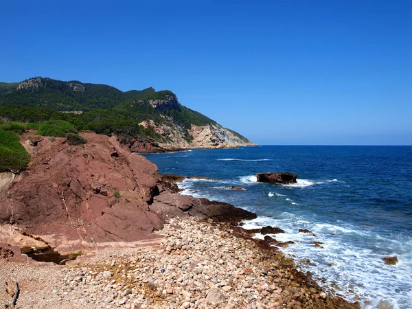 Detta Skott Togs Port Canogne Liten Västkusten Mallorca Här Naturen — Stockfoto