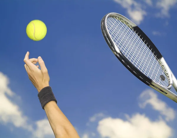 Jucător Tenis Impact — Fotografie, imagine de stoc