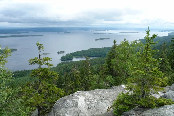 Vista Desde Koli Sobre Pielinensee Extremo Oriental Aquí Hacia Frontera —  Fotos de Stock